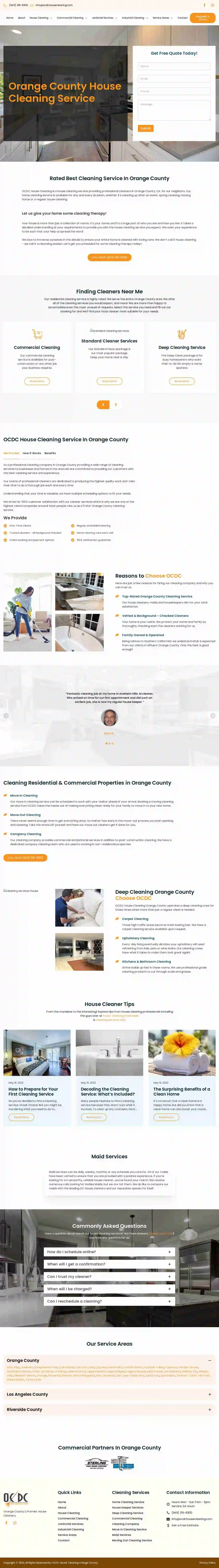 OCDC House Cleaning Orange County