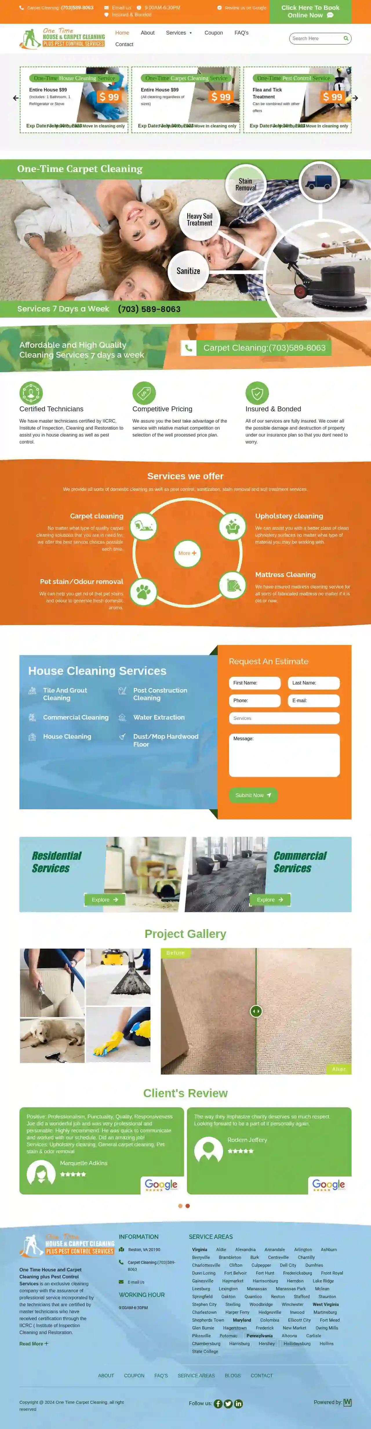 One-Time Carpet Cleaning