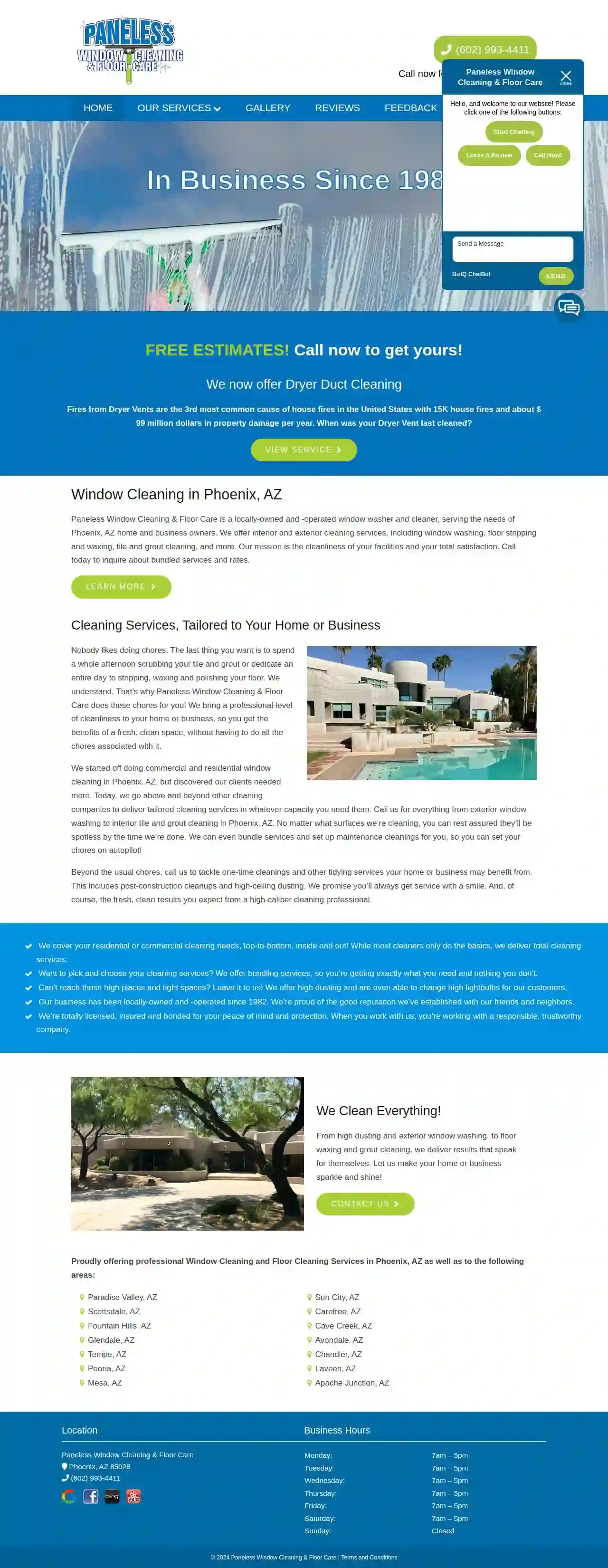 Paneless Window Cleaning & Floor Care