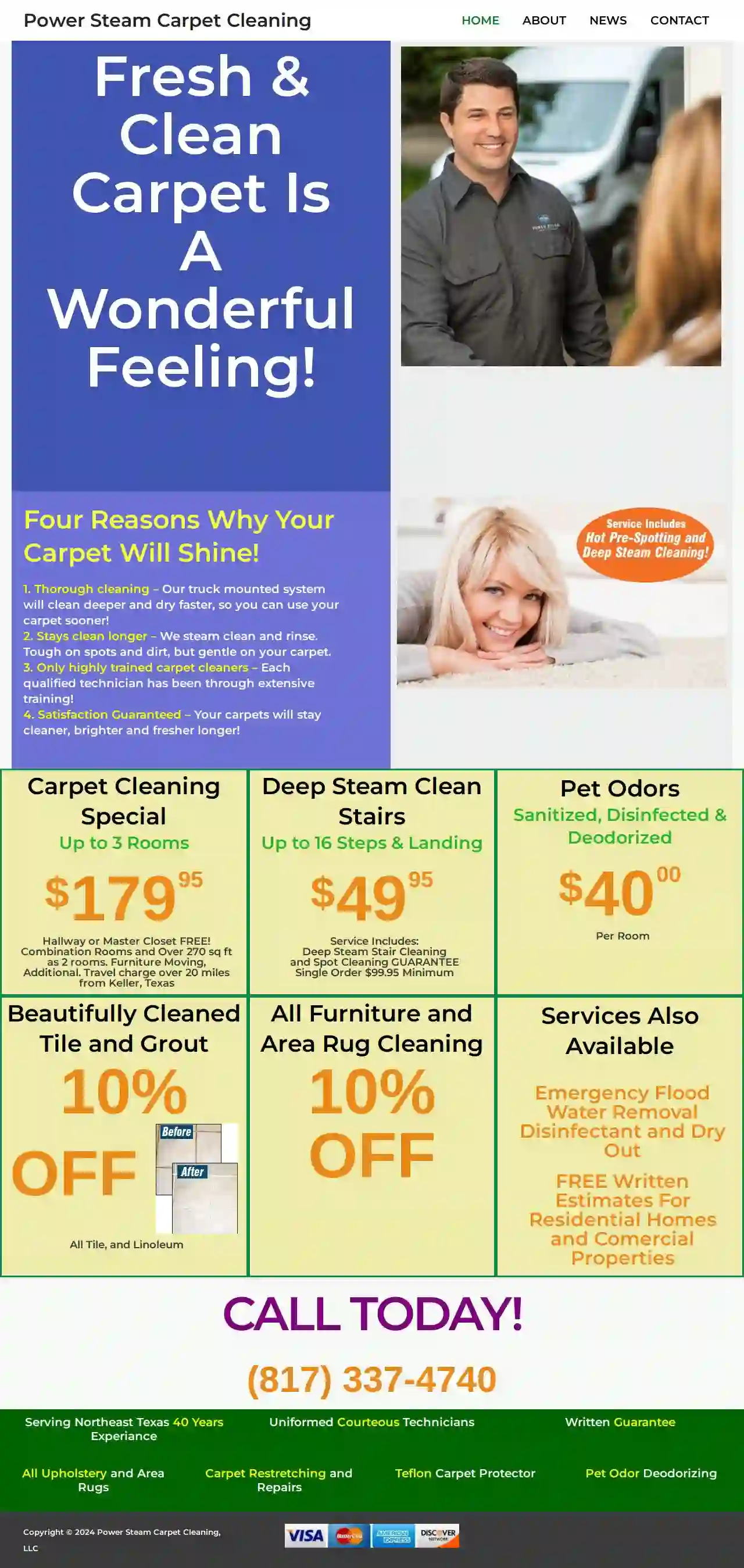 Power Steam Carpet Cleaning