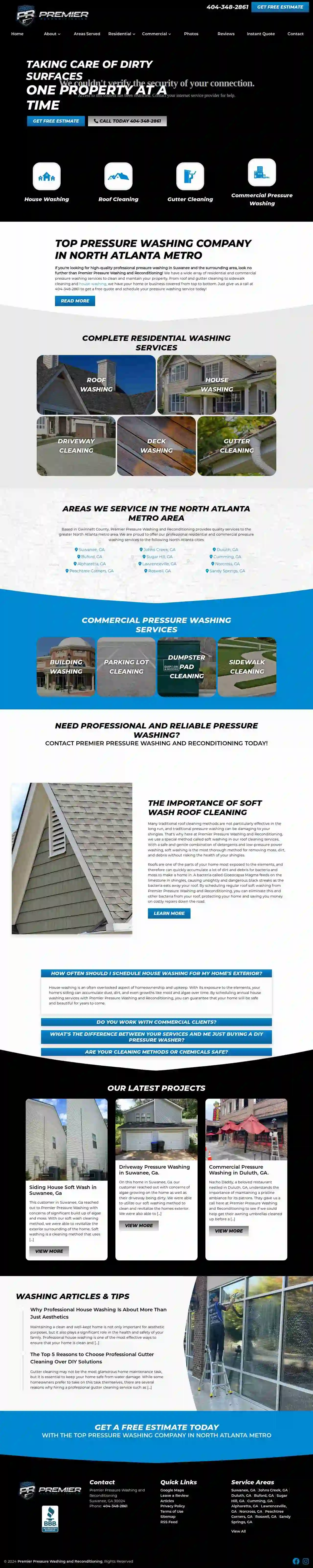 Premier Pressure Washing and Reconditioning