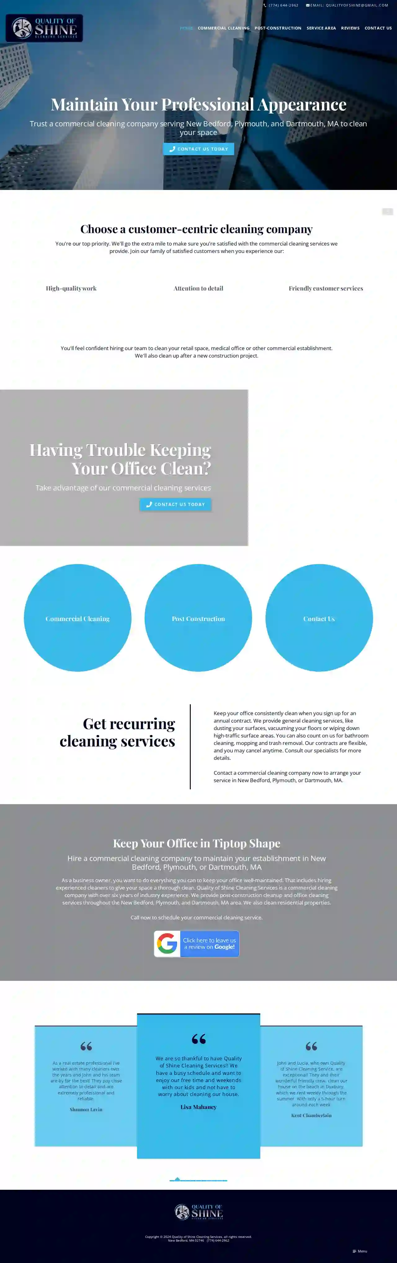 Quality of Shine Cleaning Services