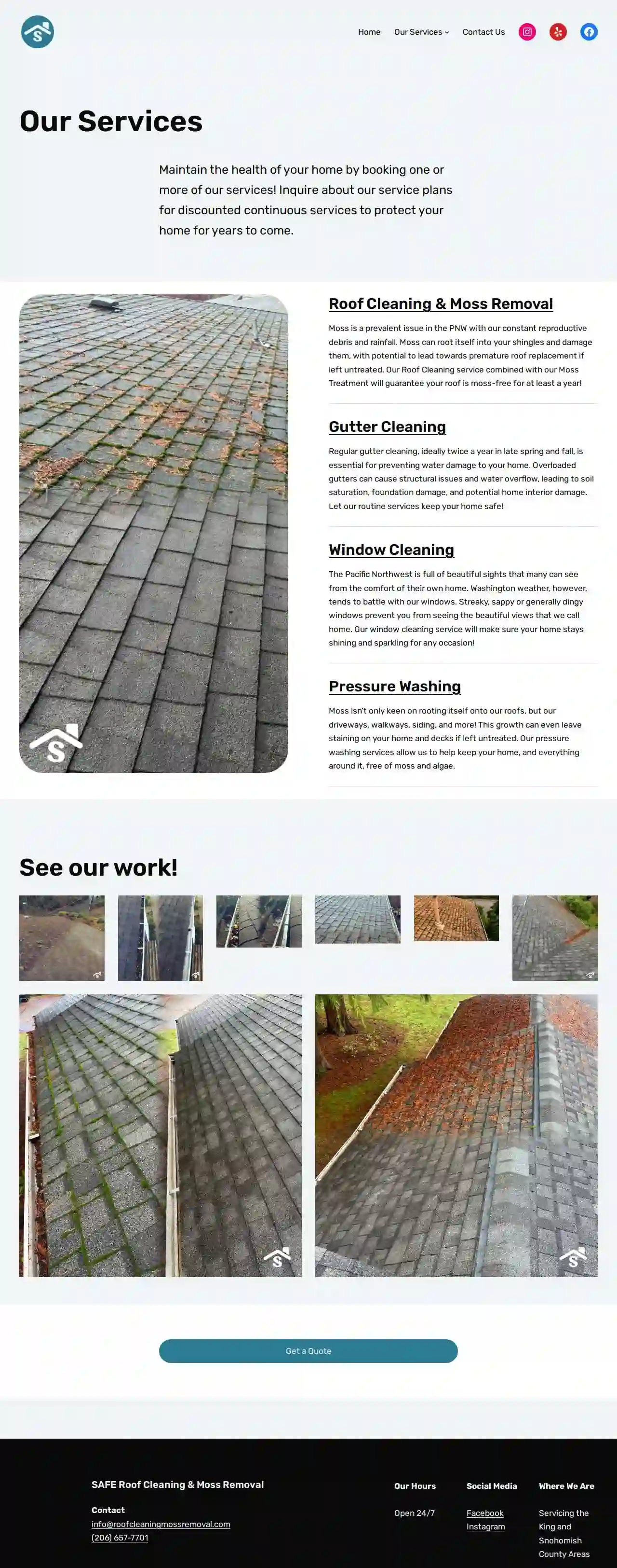 SAFE Roof Cleaning Moss Removal and Gutter Cleaning