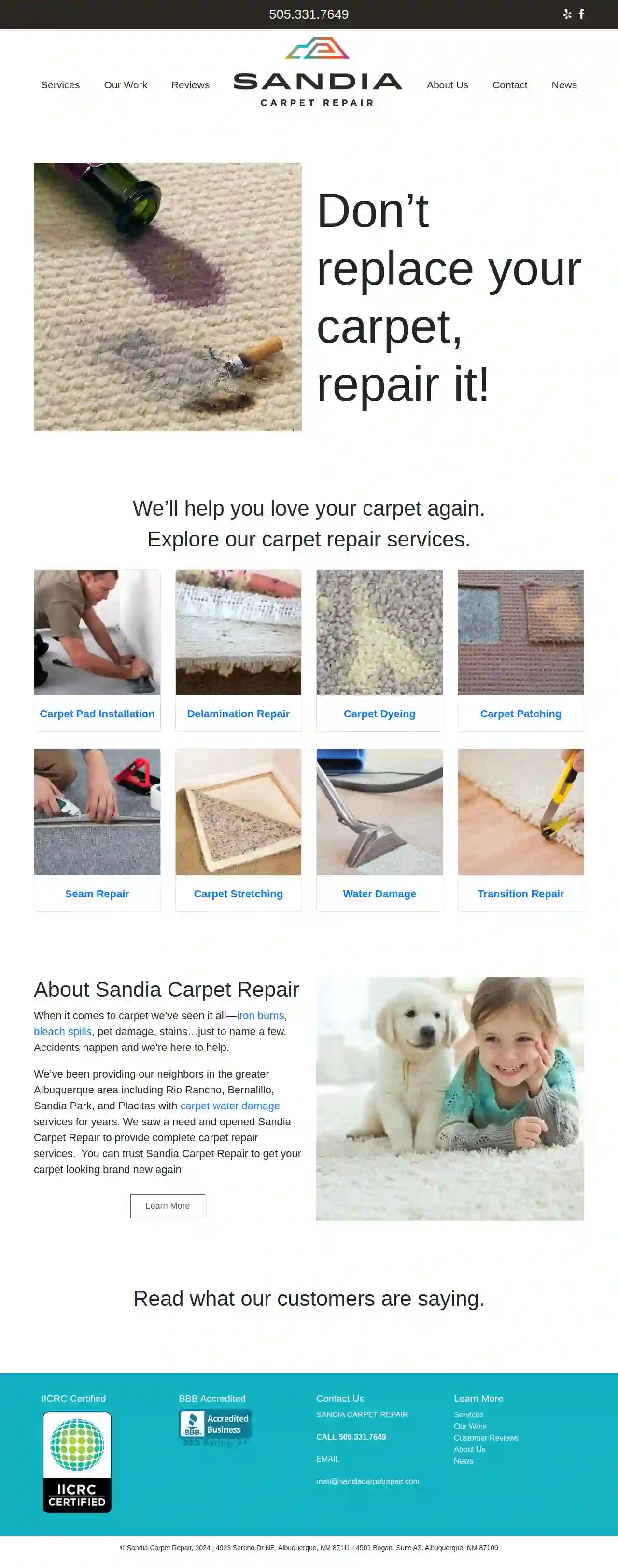 Sandia Carpet Repair