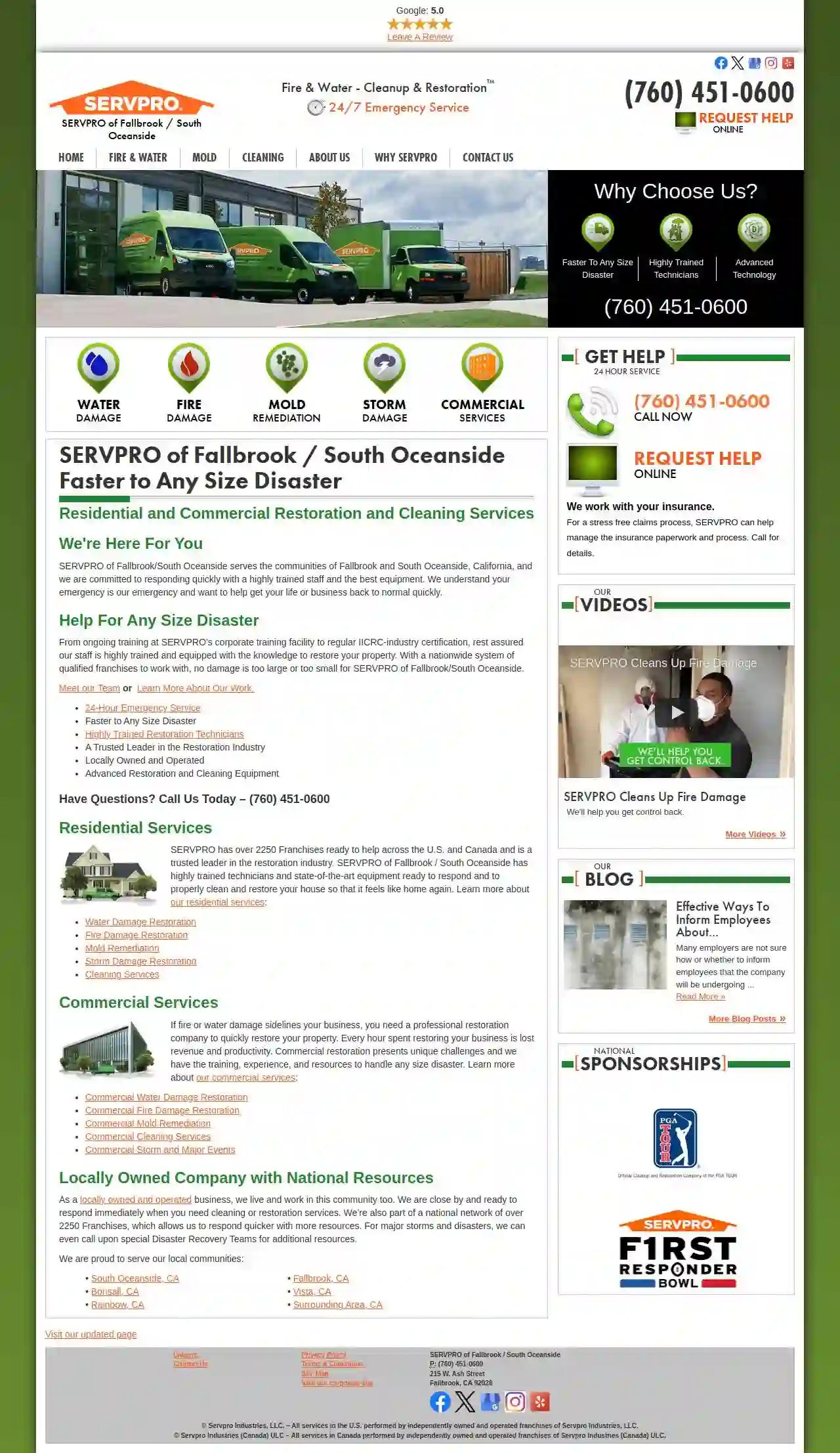 SERVPRO of Fallbrook/South Oceanside