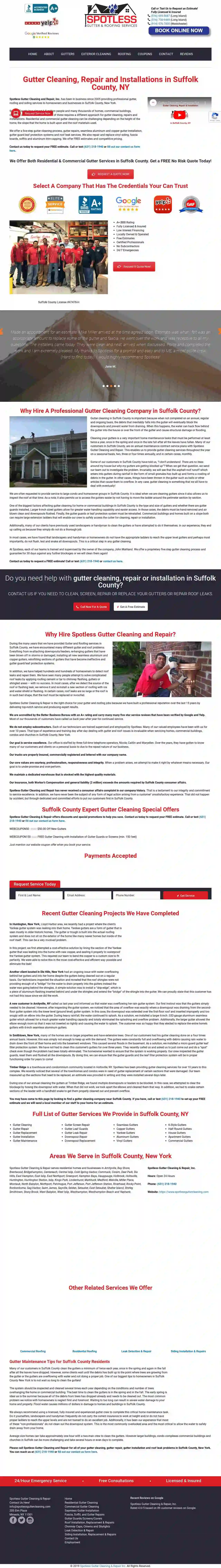 Gutter Cleaning & Repair Suffolk County