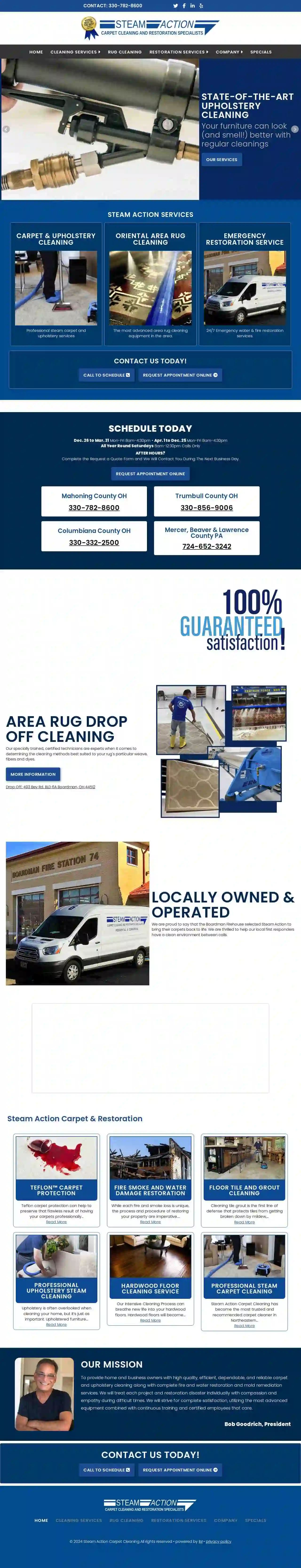 Steam Action Carpet & Upholstery Cleaning