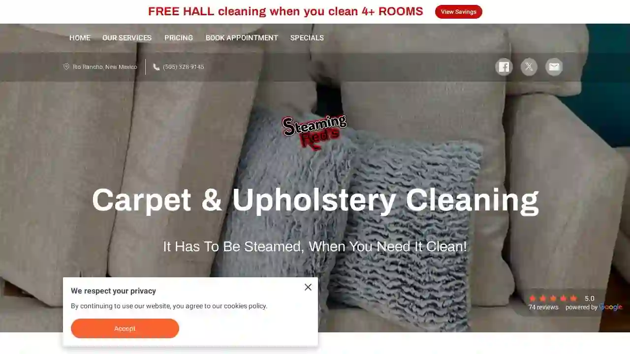 Steaming Red's Carpet & Upholstery Cleaning