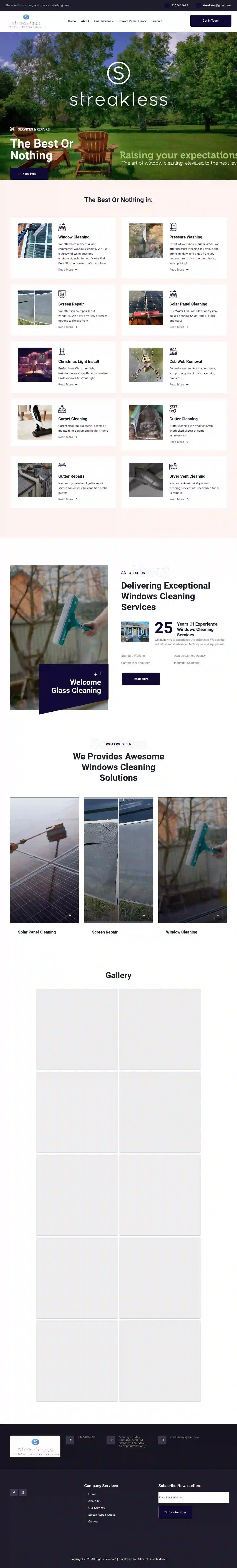 Streakless Window & Gutter Cleaning