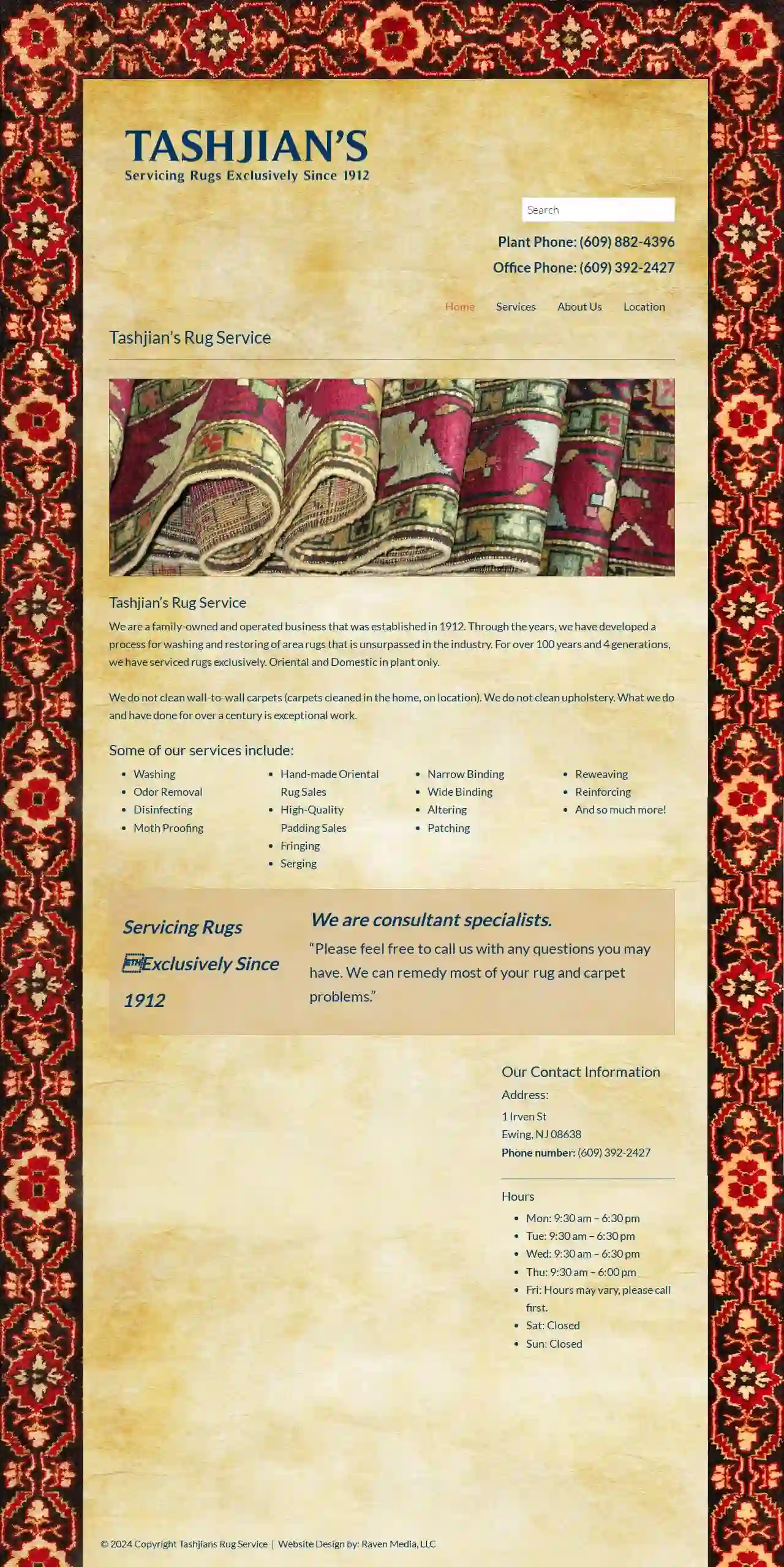 Tashjian's Oriental Rug Service