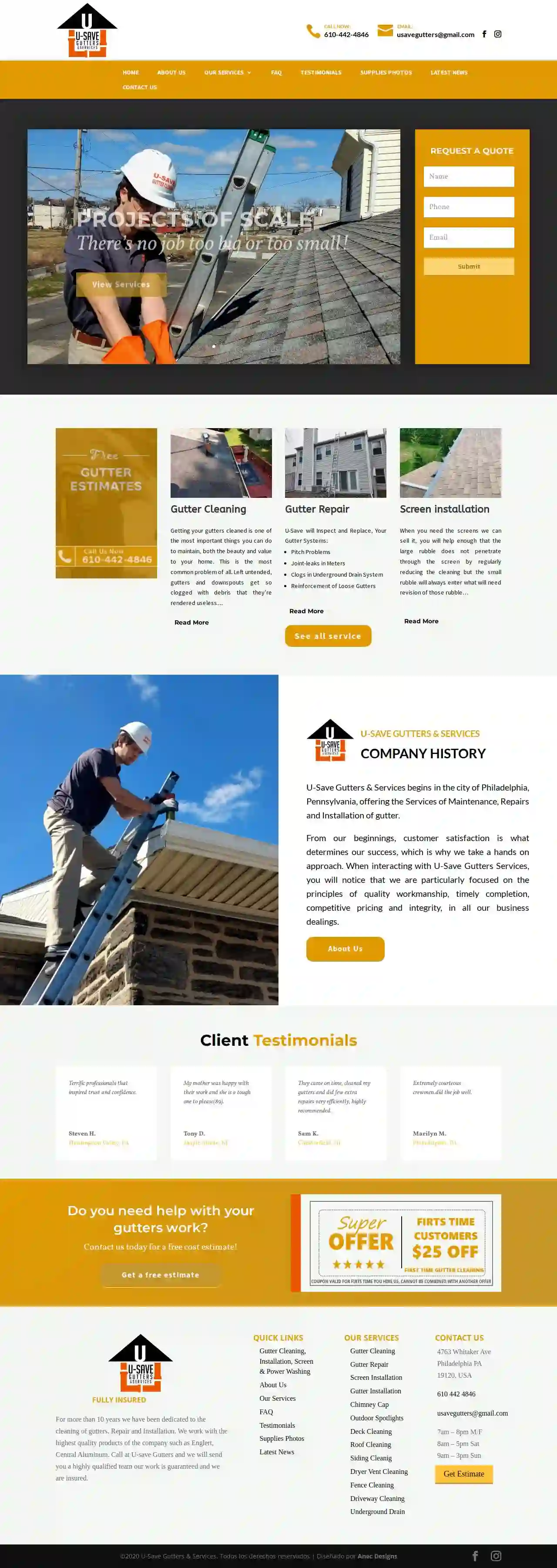 U Save Gutters Cleaning & Installation