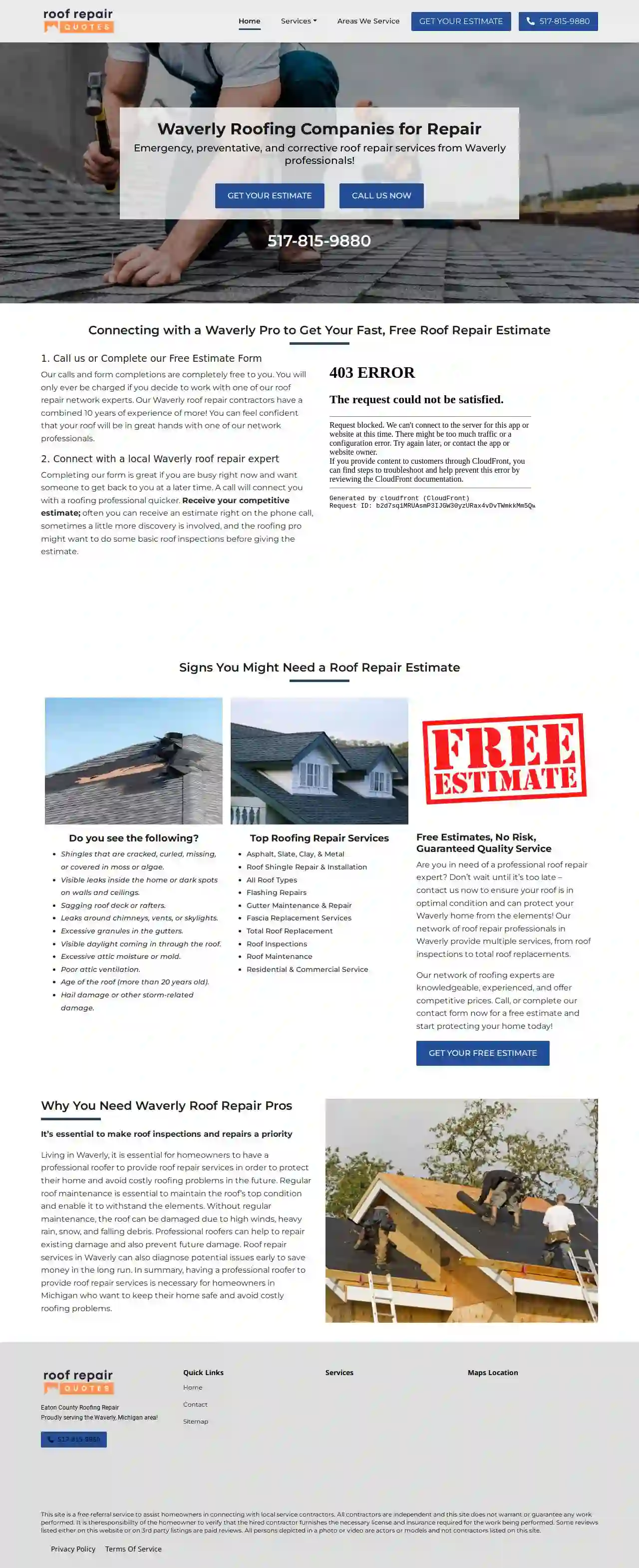 Eaton County Roofing Repair