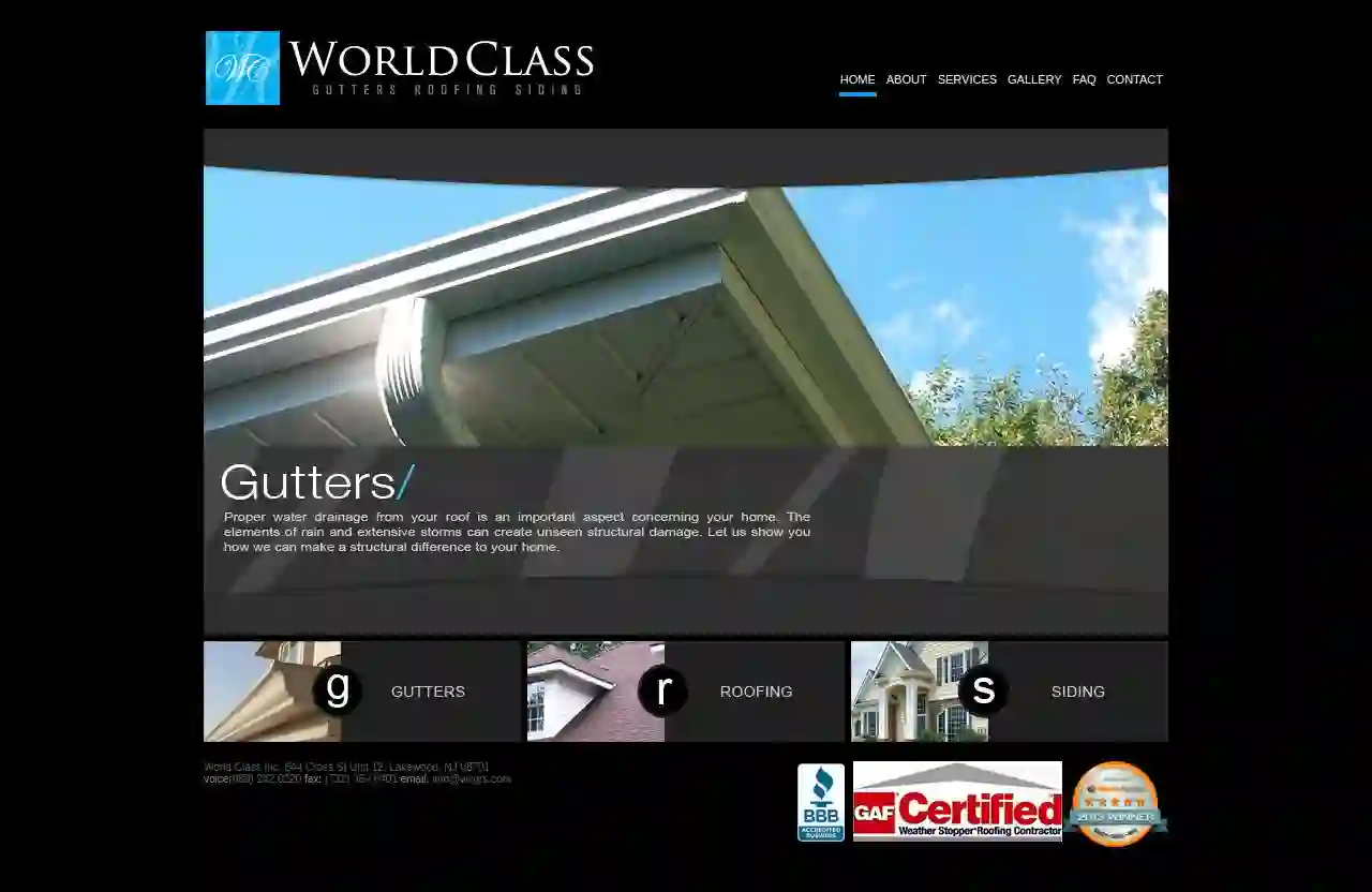 World Class Gutter Cleaning & Installation INC. - Roofing, Siding, Gutters