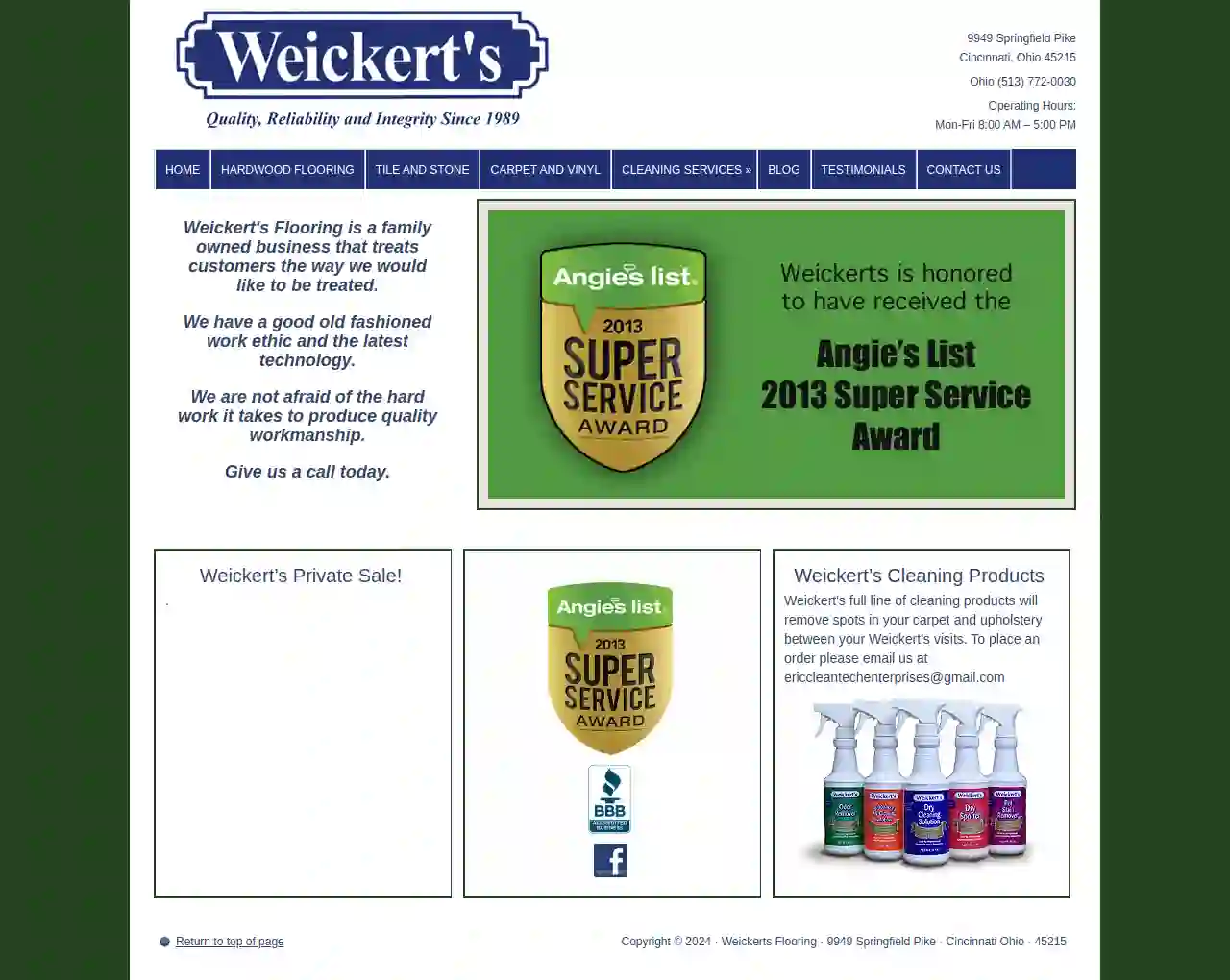 Weickert's Corp: Flooring Install or Refinish + Area Rug & Carpet Cleaning